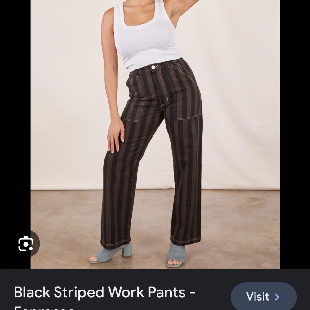 Rare brown and black striped work pant!